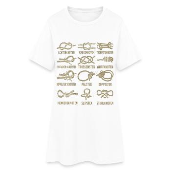 12 Knoten Boot Segeln Kapitän - Frauen T-Shirt-Kleid - Weiß - Vorne