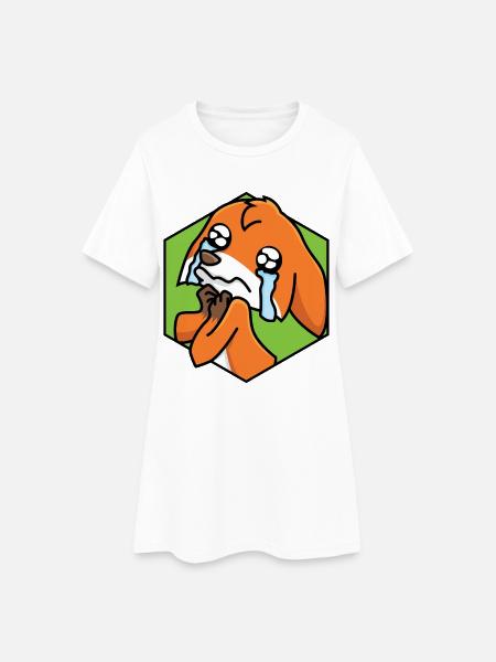 Trauriger kleiner Fuchs - Frauen T-Shirt-Kleid - Weiß