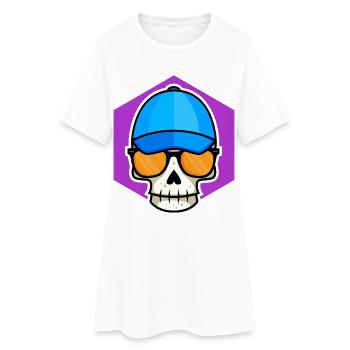 Cool Skull Kid - Women’s T-Shirt Dress - white - Front