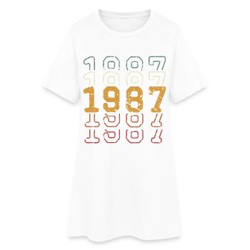 1987 - Robe T-shirt Femme - blanc - Devant