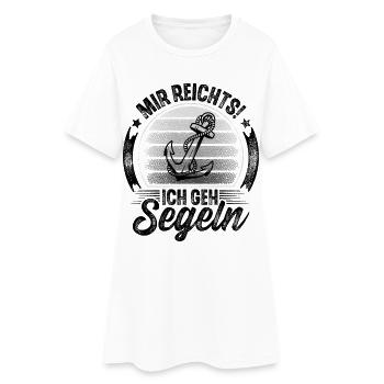 Segler Segeln Segelboot - Frauen T-Shirt-Kleid - Weiß - Vorne
