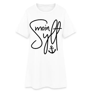 Moin Sylt Anker Reise Urlaub Tourist Insel Sylt - Frauen T-Shirt-Kleid - Weiß - Vorne