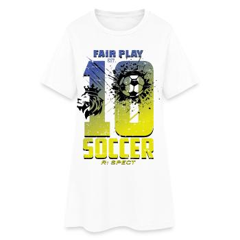 Maillot de football numéro 10 - Robe T-shirt Femme - blanc - Devant