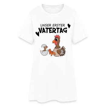 Vatertag - erster Vatertag Geschenk - Frauen T-Shirt-Kleid - Weiß - Vorne