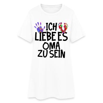 Rentnerin Oma Statement Alte Frau Großmutter - Frauen T-Shirt-Kleid - Weiß - Vorne