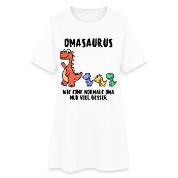 Oma Großmutter Dinosaurier Humorvoll Statement - Frauen T-Shirt-Kleid - Weiß - Vorne