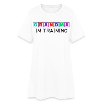 Déclaration humoristique Grand-mère Grand-mère Vieille femme - Robe T-shirt Femme - blanc - Devant