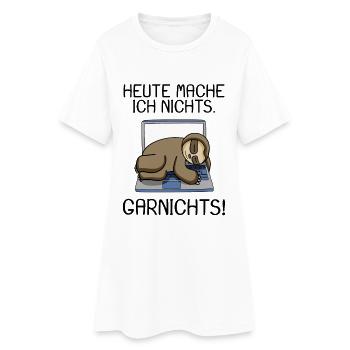 Lustiger Faultier Spruch Büro Humor Geschenk - Frauen T-Shirt-Kleid - Weiß - Vorne
