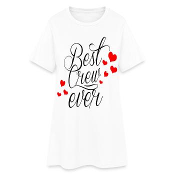 MEILLEUR ÉQUIPAGE DE TOUS LES TEMPS - Robe T-shirt Femme - blanc - Devant