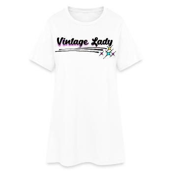 Vintage Grand-mère Grand-mère Vieille Femme Déclaration - Robe T-shirt Femme - blanc - Devant