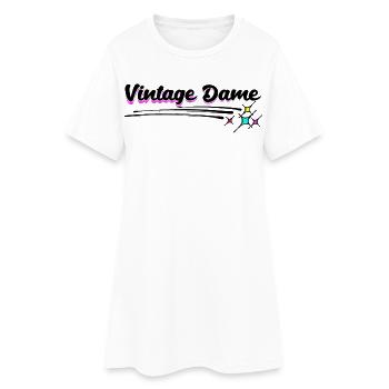 Grand-mère Vieille Femme Vintage Grand-mère Déclaration - Robe T-shirt Femme - blanc - Devant