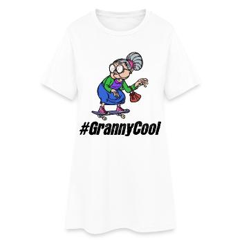Cool Großmutter Oma Spruch Alte Frau Brille - Frauen T-Shirt-Kleid - Weiß - Vorne