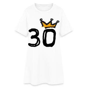 30e anniversaire Krone - Robe T-shirt Femme - blanc - Devant