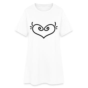 Ange du Cœur Ange Gardien - Robe T-shirt Femme - blanc - Devant