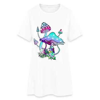 Champignons magiques art psychédélique des champignons - Robe T-shirt Femme - blanc - Devant