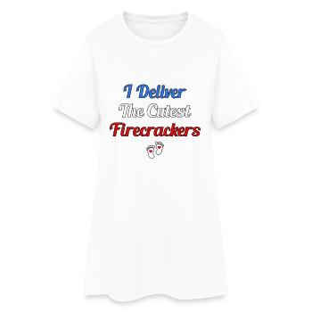 Je livre les pétards les plus mignons - Robe T-shirt Femme - blanc - Devant