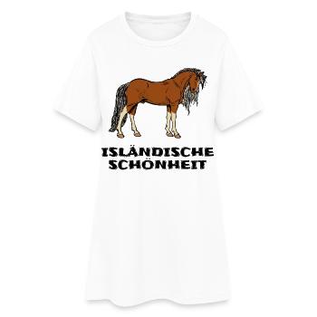 Isländer Pferde Statement Islandpferde Pferdenarr - Frauen T-Shirt-Kleid - Weiß - Vorne