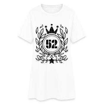 52 - Année de naissance Année de naissance 1952 - Robe T-shirt Femme - blanc - Devant