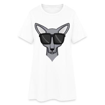 Sphynx cat with sunglasses - Women’s T-Shirt Dress - white - Front