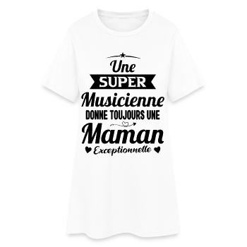 Musicienne Future Maman cadeau Drôle Annonce Mère - Robe T-shirt Femme - blanc - Devant