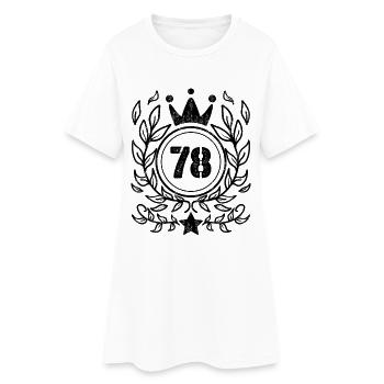 78 - Année de naissance Année de naissance 1978 - Robe T-shirt Femme - blanc - Devant