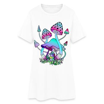 Champignons magiques Art coloré des champignons - Robe T-shirt Femme - blanc - Devant