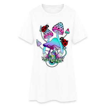 Champignons magiques Coccinelle Champignon psychédélique Art - Robe T-shirt Femme - blanc - Devant