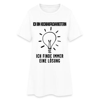 Hochbaufacharbeiterin Beruf Ausbildung - Frauen T-Shirt-Kleid - Weiß - Vorne