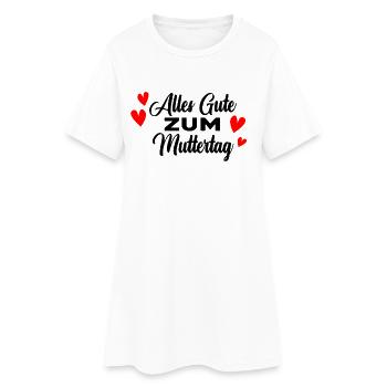 Muttertag Geschenk - Frauen T-Shirt-Kleid - Weiß - Vorne