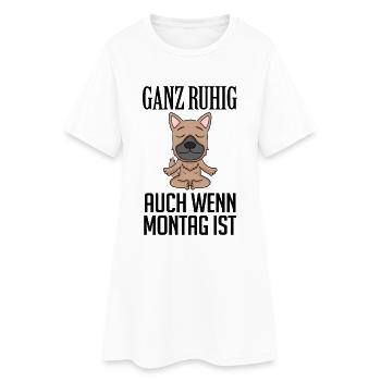 Deutscher Schäferhund - Frauen T-Shirt-Kleid - Weiß - Vorne