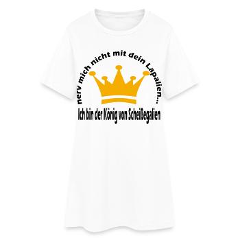König - Frauen T-Shirt-Kleid - Weiß - Vorne