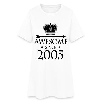 Né en 2005 - Fantastique depuis 2005 - Robe T-shirt Femme - blanc - Devant