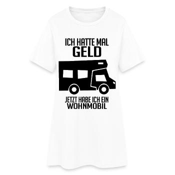 Wohnmobil Wohnwagen Campen Camping - Frauen T-Shirt-Kleid - Weiß - Vorne