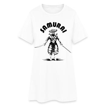 Samurai Drawing Sketch Symbol Illustration icon - Women’s T-Shirt Dress - white - Front