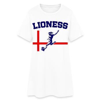 England Football Women’s Champions Lionesses  - Women’s T-Shirt Dress - white - Front