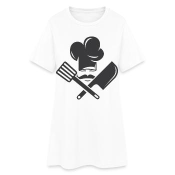 Icône de cuisson Cook Icône Logo d’illustration graphique - Robe T-shirt Femme - blanc - Devant