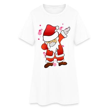 Dabbing Nicholas - Women’s T-Shirt Dress - white - Front