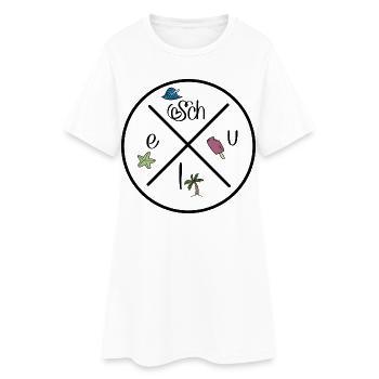 Lustige Geschenke für Kinder - Frauen T-Shirt-Kleid - Weiß - Vorne