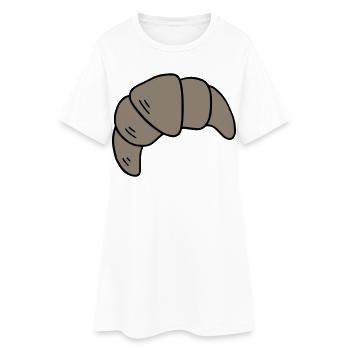 Croissant - Robe T-shirt Femme - blanc - Devant