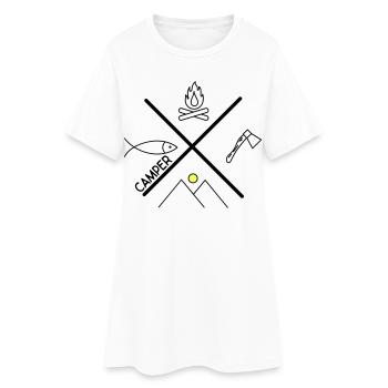 Design amusant pour les campeurs - Robe T-shirt Femme - blanc - Devant