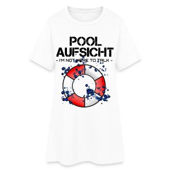 Aufsicht Rettungsschwimmer - Frauen T-Shirt-Kleid - Weiß - Vorne