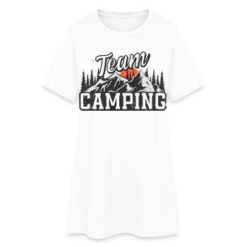 Équipe Camping - Robe T-shirt Femme - blanc - Devant