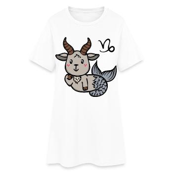 Astronomie Sternbild Horoskop Steinbock Tierkreis - Frauen T-Shirt-Kleid - Weiß - Vorne