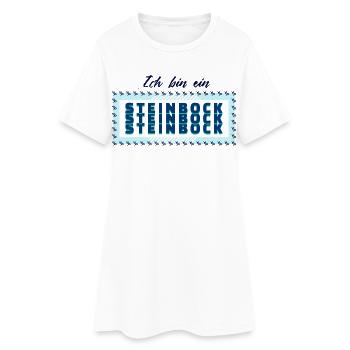 Tierkreiszeichen Steinbock Statement Horoskop - Frauen T-Shirt-Kleid - Weiß - Vorne
