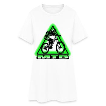 MTB Bike - Women’s T-Shirt Dress - white - Front