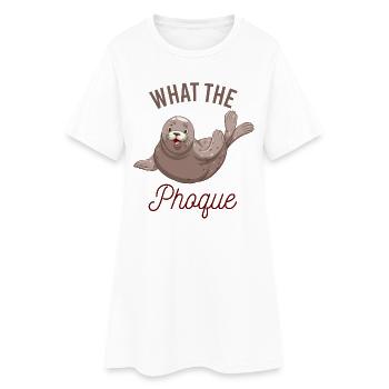 What the phoque - Robe T-shirt Femme - blanc - Devant