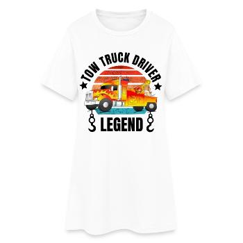 Conducteur de dépanneuse Legend Sunset - Robe T-shirt Femme - blanc - Devant