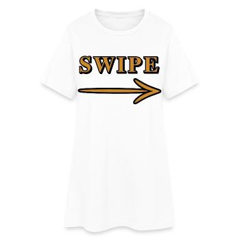 Conception de la direction de la flèche de balayage - Robe T-shirt Femme - blanc - Devant