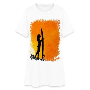 surf - Robe T-shirt Femme - blanc - Devant