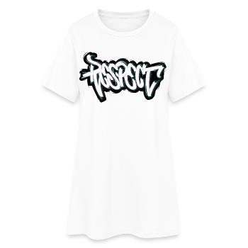 RESPECT – Street Art Power. - Frauen T-Shirt-Kleid - Weiß - Vorne